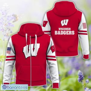 Wisconsin Badgers Logo Team 3D T-Shirt Sweatshirt Hoodie Zip Hoodie For Men Women Product Photo 4