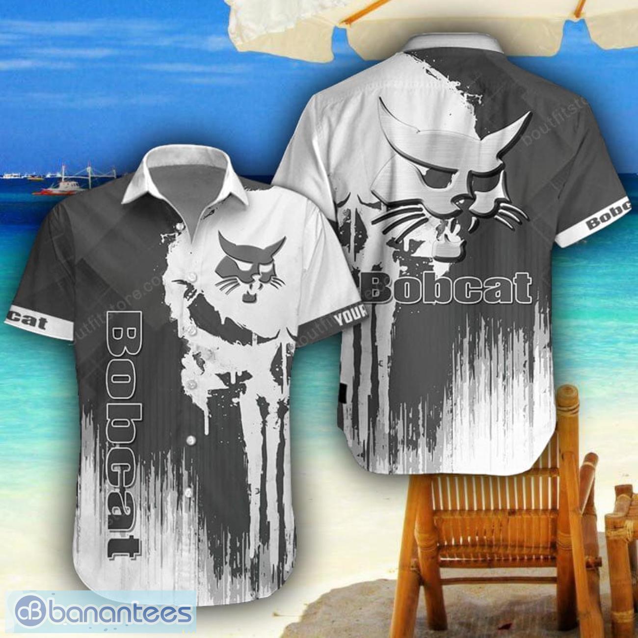 bobcat 3d printing hawaiian shirt summer beach shirt for fans custom name image Bobcat 3D Printing Hawaiian Shirt Summer Beach Shirt For Fans Custom Name Product Photo 1