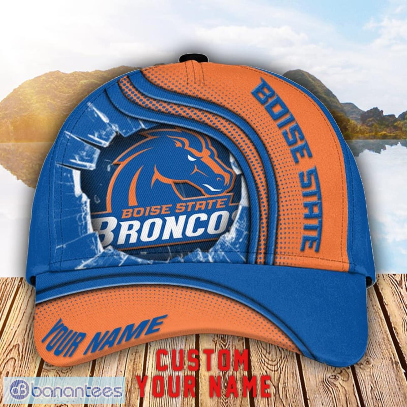 boise state broncos 3d cap custom name for fans sport gift image Boise State Broncos 3D Cap Custom Name For Fans Sport Gift Product Photo 1