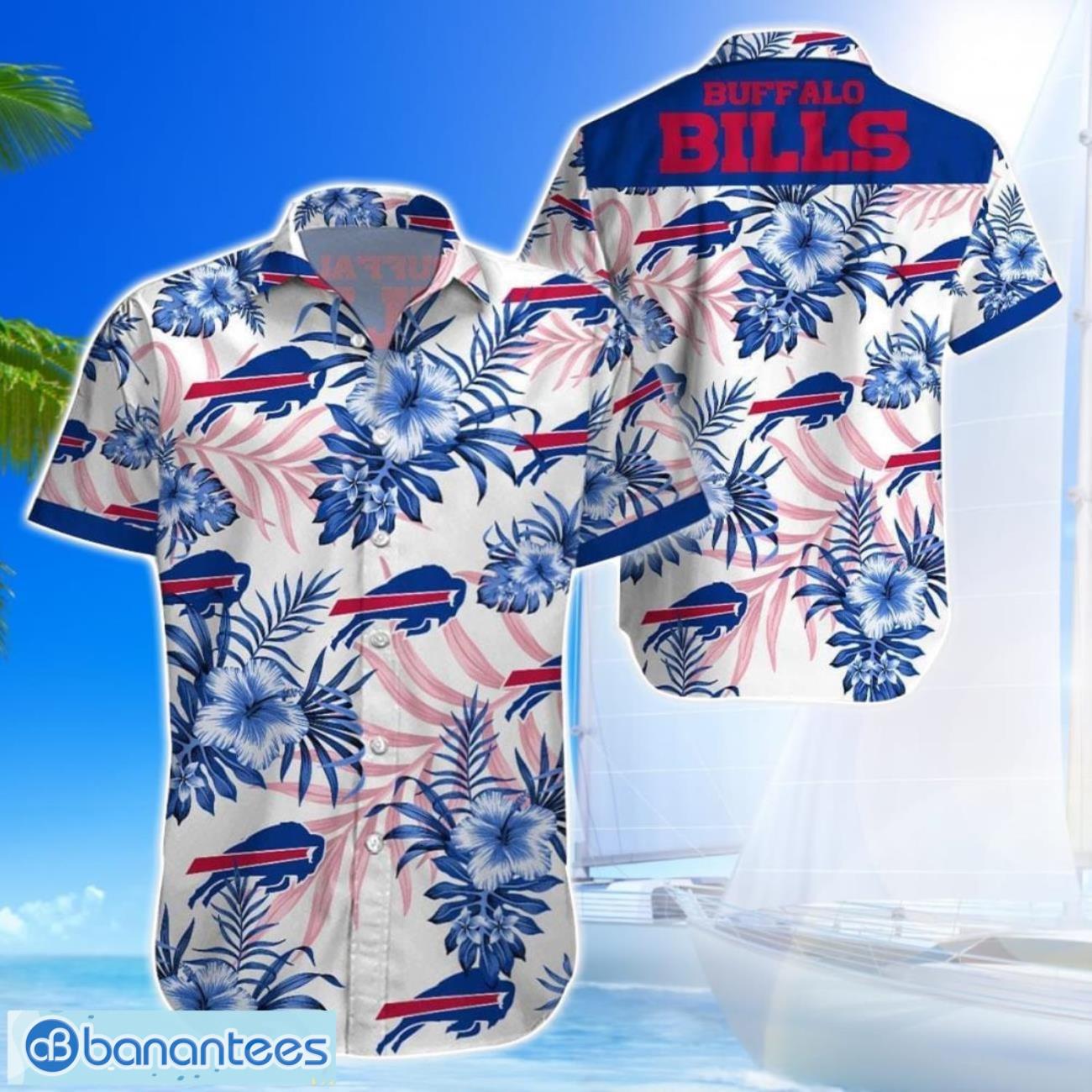 buffalo bills 3d printing hawaiian shirt nfl shirt for fans image Buffalo Bills 3D Printing Hawaiian Shirt NFL Shirt For Fans Product Photo 1