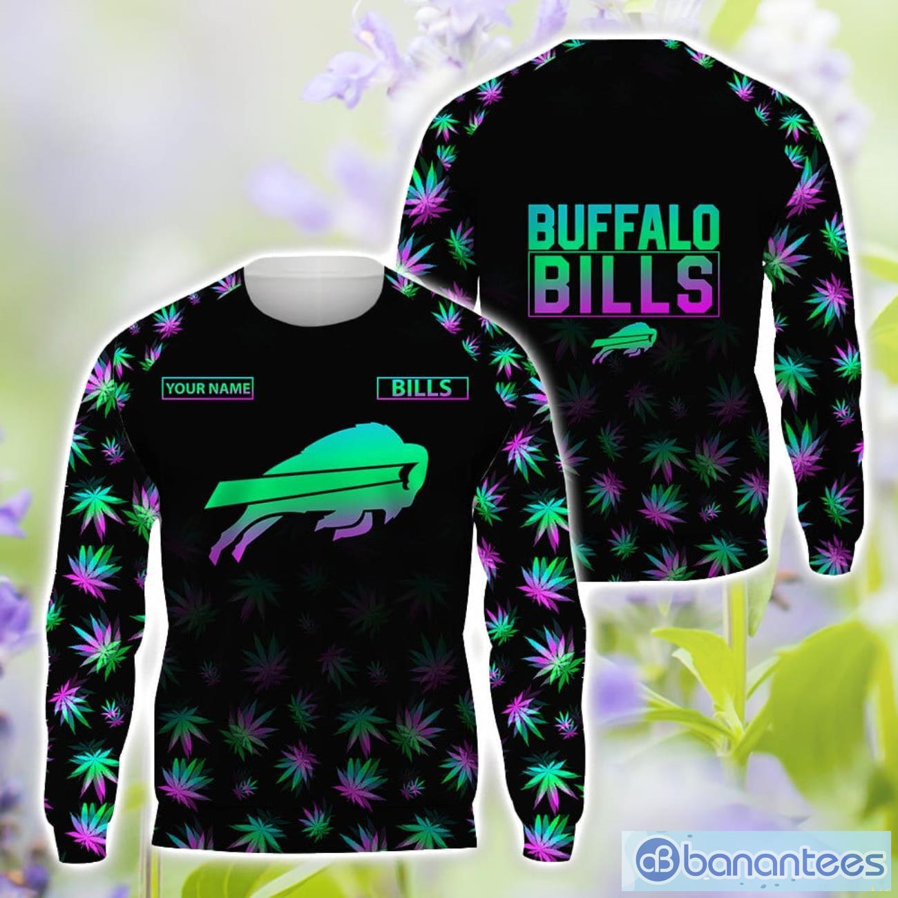 buffalo bills personalized name weed pattern all over printed 3d tshirt hoodie sweatshirt 1 image Buffalo Bills Personalized Name Weed pattern All Over Printed 3D TShirt Hoodie Sweatshirt Product Photo 2