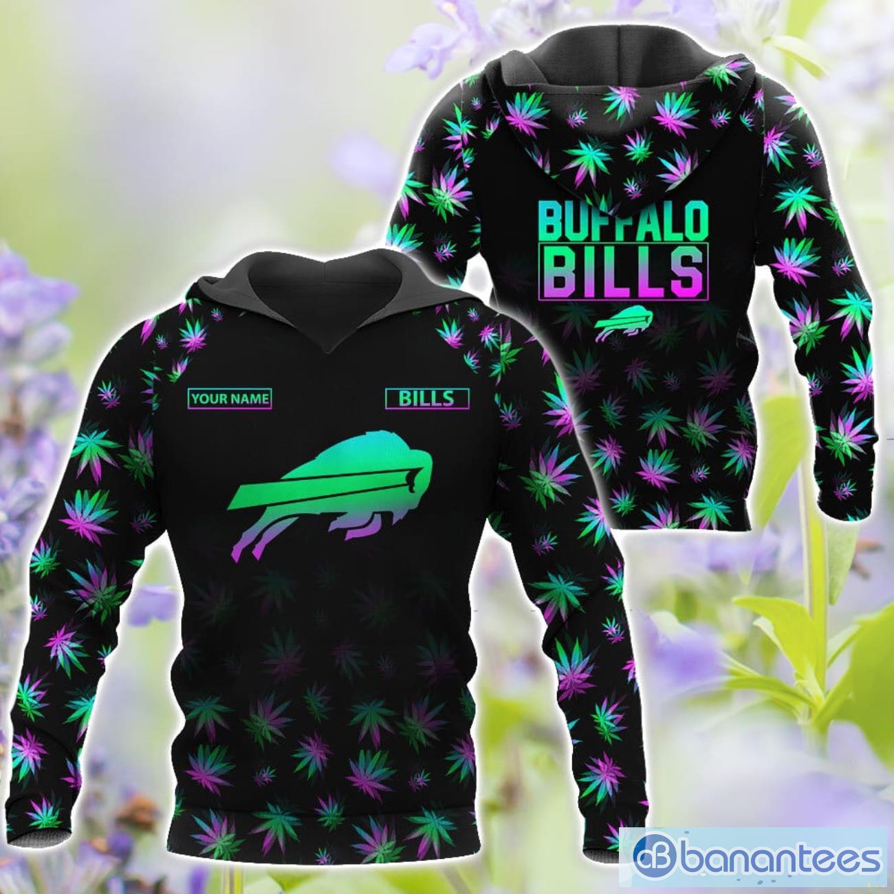 buffalo bills personalized name weed pattern all over printed 3d tshirt hoodie sweatshirt image Buffalo Bills Personalized Name Weed pattern All Over Printed 3D TShirt Hoodie Sweatshirt Product Photo 1