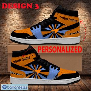 Custom Name F1 Racing McLaren Formula 1 Team Air Jordan 1 Hightop Sneakers For Men Women Fans Gift - F1 Racing McLaren Formula 1 Team Air Jordan 1 Hightop Sneakers Style 3