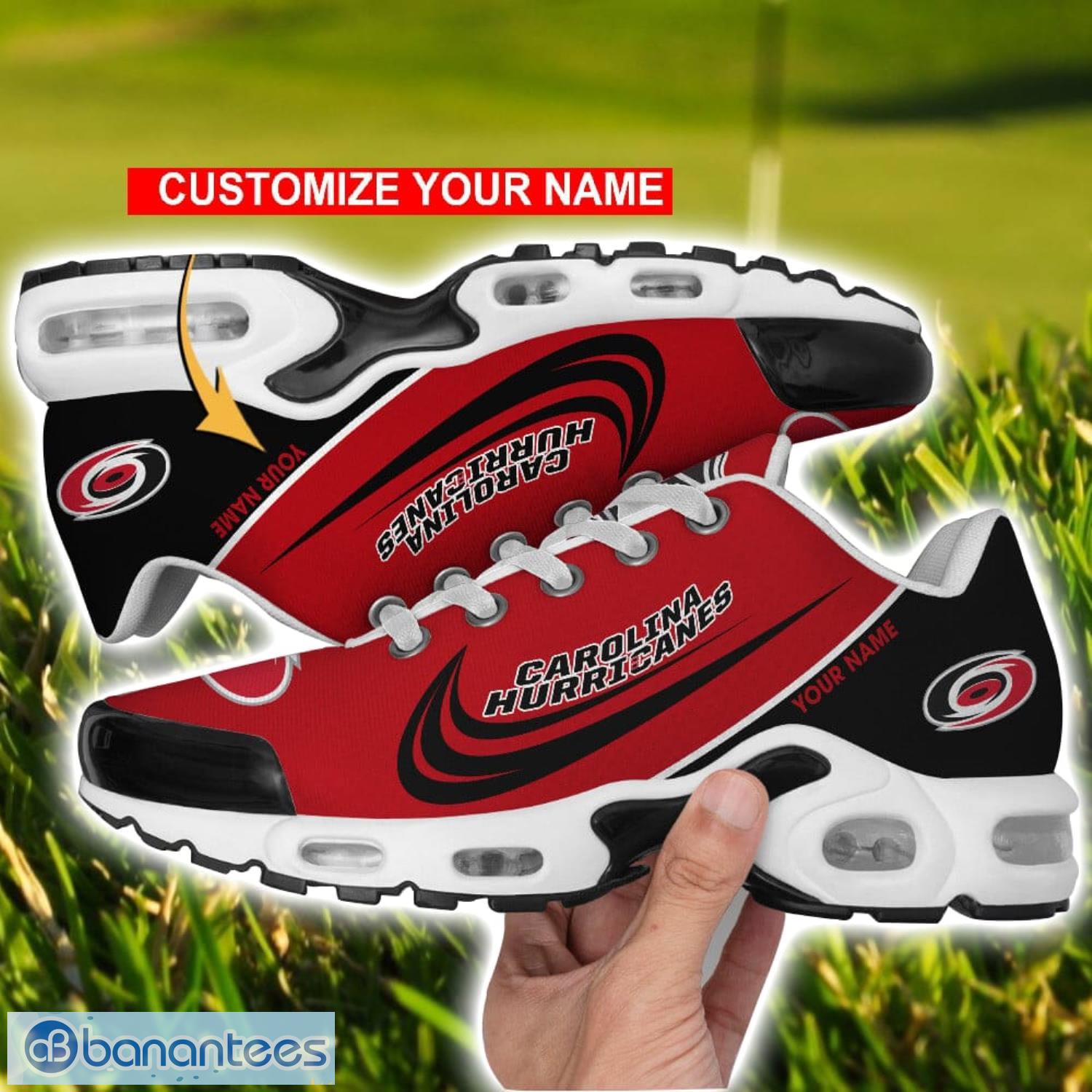carolina hurricanes air cushion sport shoes personalized name gift for men women image Carolina Hurricanes Air Cushion Sport Shoes Personalized Name Gift For Men Women Product Photo 1