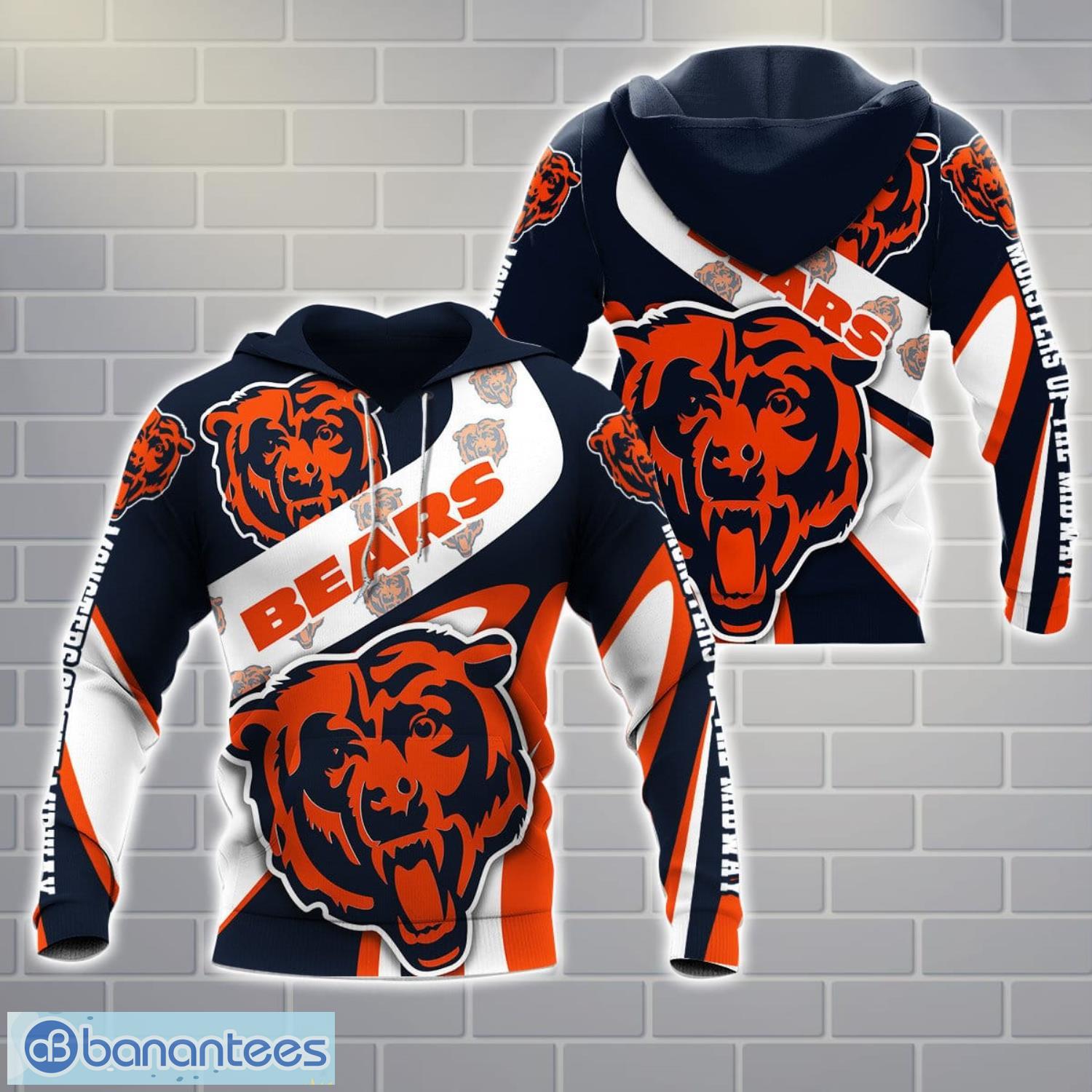 chicago bears 3d hoodie zip hoodie for fans all over printed unisex hoodie image Chicago Bears 3D Hoodie Zip Hoodie For Fans All Over Printed Unisex Hoodie Product Photo 1