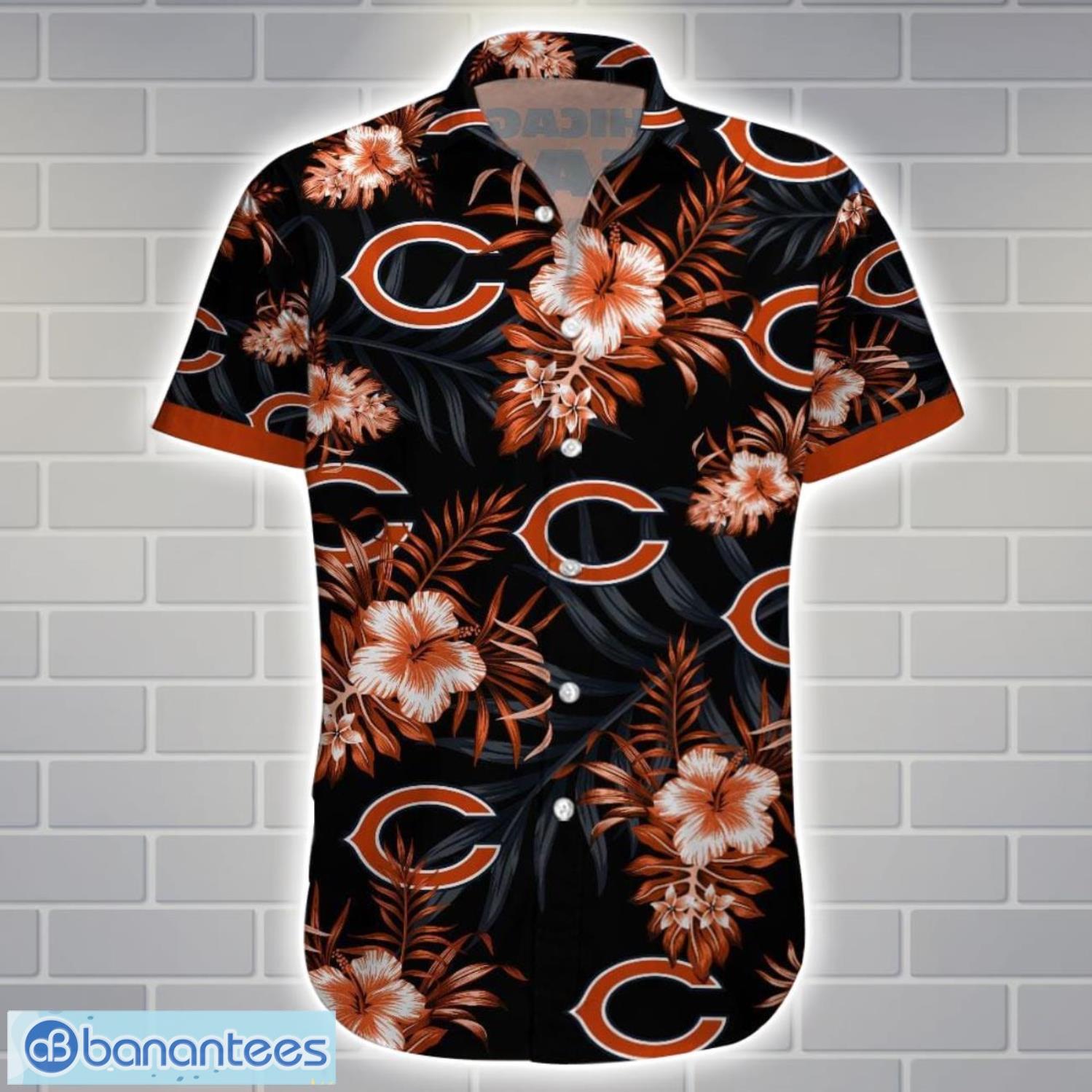 chicago bears 3d printing hawaiian shirt nfl shirt for fans 1 image Chicago Bears 3D Printing Hawaiian Shirt NFL Shirt For Fans Product Photo 2