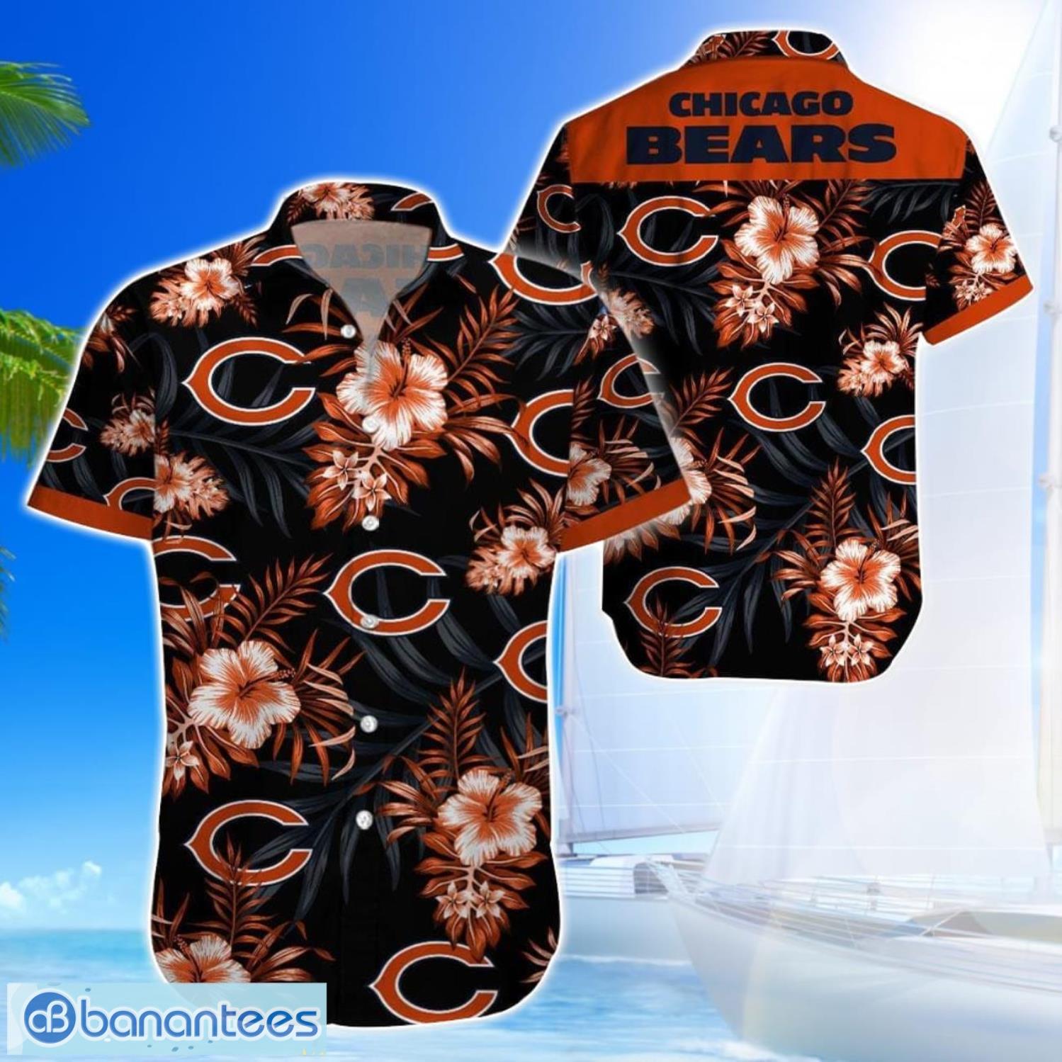 chicago bears 3d printing hawaiian shirt nfl shirt for fans image Chicago Bears 3D Printing Hawaiian Shirt NFL Shirt For Fans Product Photo 1