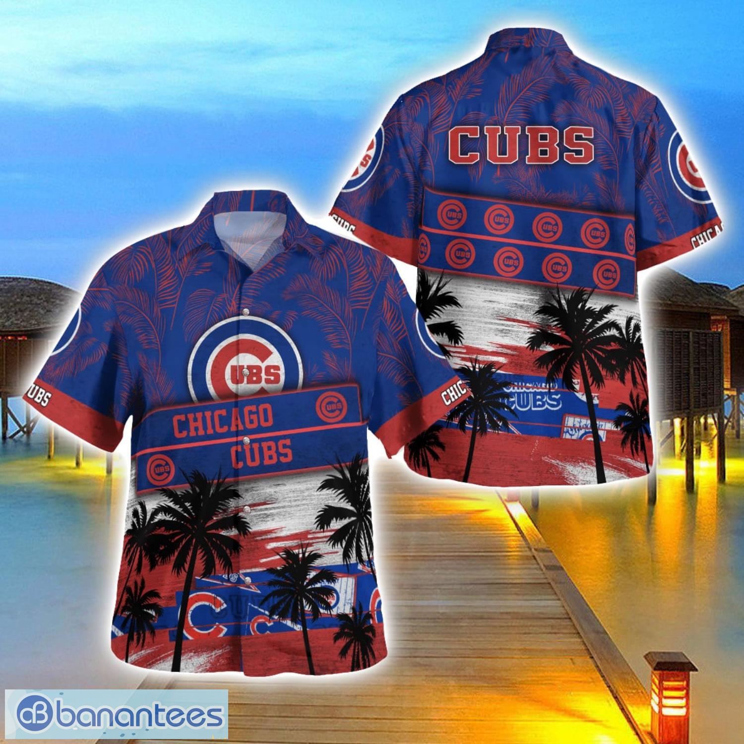 chicago cubs logo team tropical coconut hawaii shirt for men and women image Chicago Cubs Logo Team Tropical Coconut Hawaii Shirt For Men And Women Product Photo 1