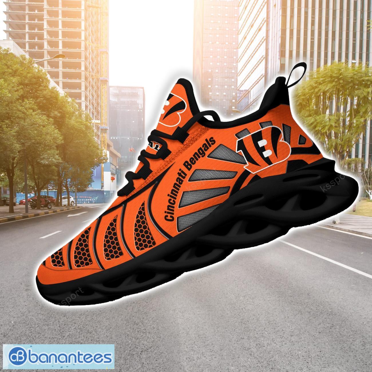 cincinnati bengals nflnew designs black and white clunky shoes max soul shoes sport season gift 2 image Cincinnati Bengals NFLNew Designs Black And White Clunky Shoes Max Soul Shoes Sport Season Gift Product Photo 3