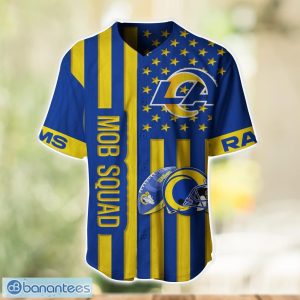 Los Angeles Rams Custom Name and Number Baseball Jersey Shirt Product Photo 2