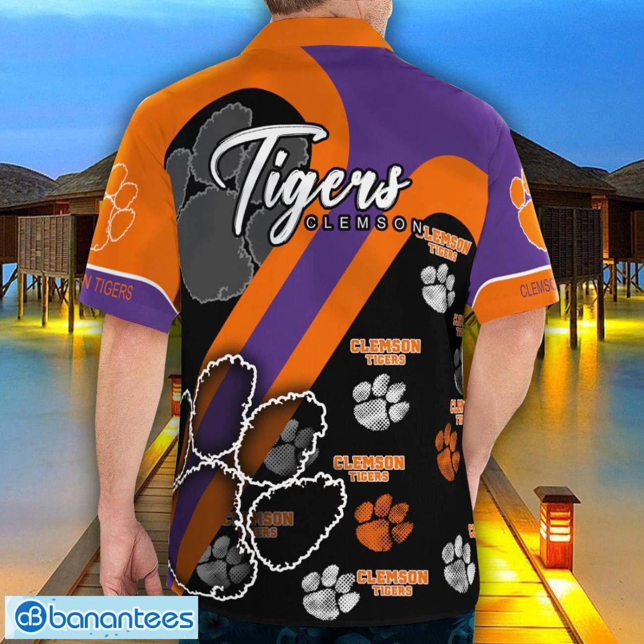 clemson tigers hawaii shirt big logo 3d printing hawaiian shirt for men and women 1 image Clemson Tigers Hawaii Shirt Big Logo 3D Printing Hawaiian Shirt For Men And Women Product Photo 2