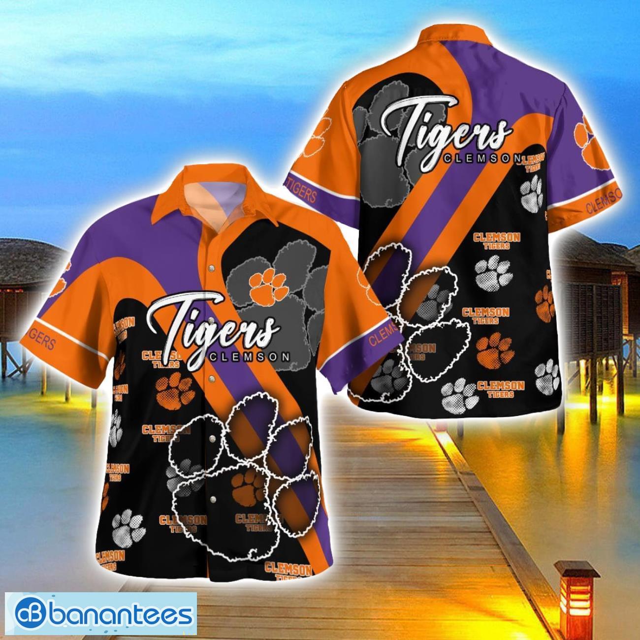clemson tigers hawaii shirt big logo 3d printing hawaiian shirt for men and women image Clemson Tigers Hawaii Shirt Big Logo 3D Printing Hawaiian Shirt For Men And Women Product Photo 1