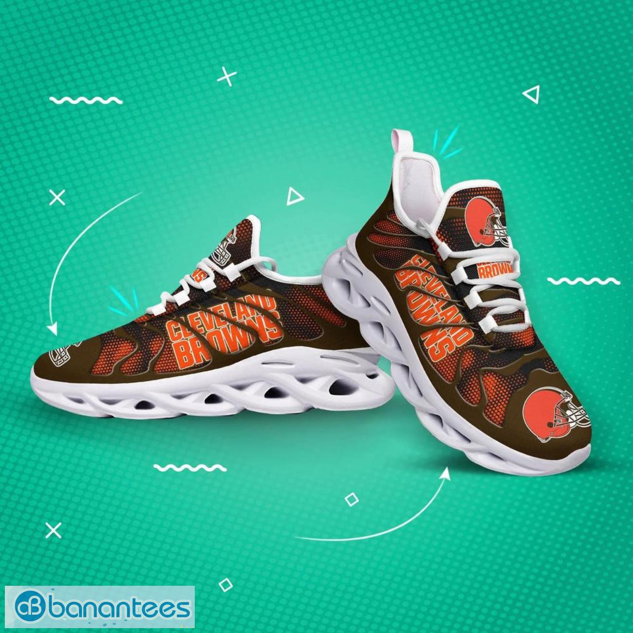 cleveland browns nfl new clunky sneaker 2024 max soul shoes for men and women image Cleveland Browns NFL New Clunky Sneaker 2024 Max Soul Shoes For Men And Women Product Photo 1