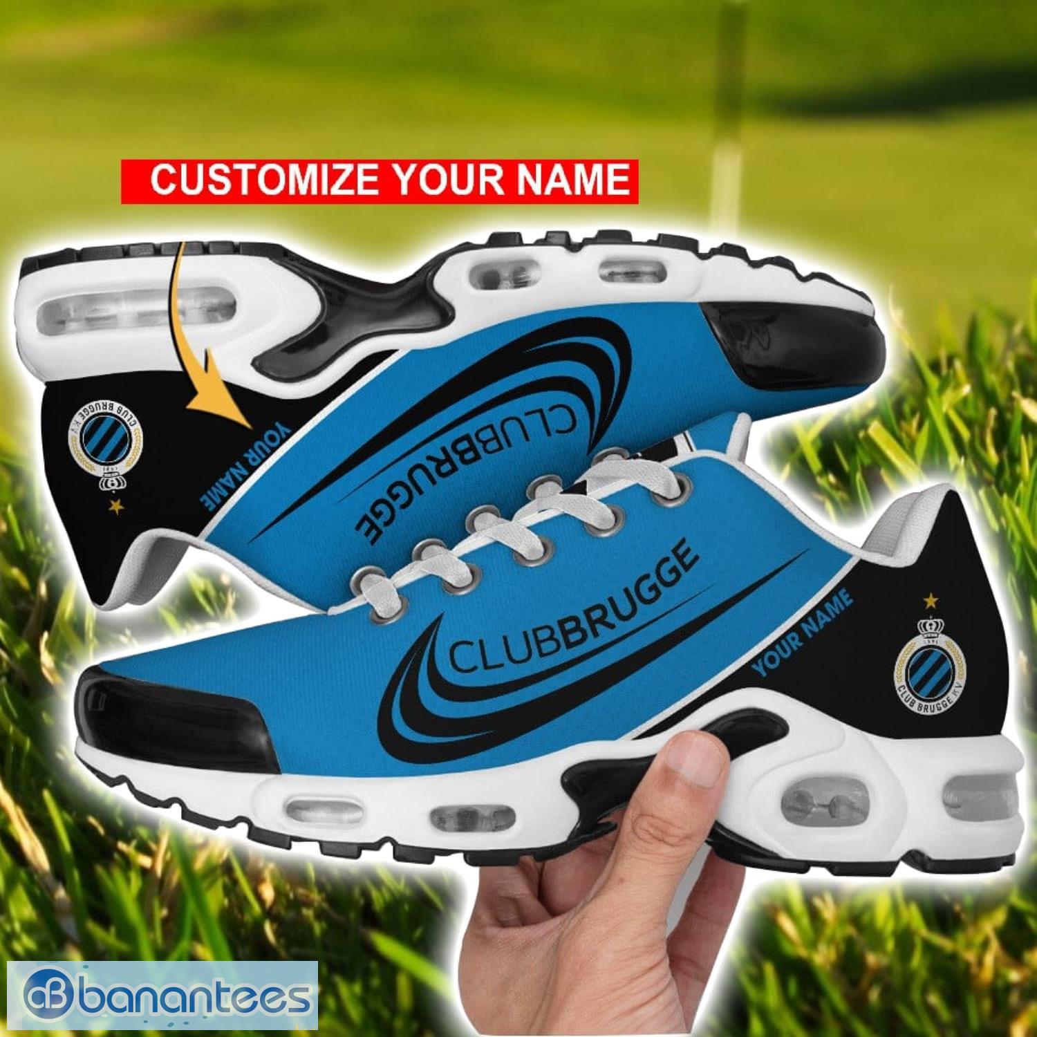 club brugge kv air cushion sport shoes personalized name gift for men women image Club Brugge KV Air Cushion Sport Shoes Personalized Name Gift For Men Women Product Photo 1