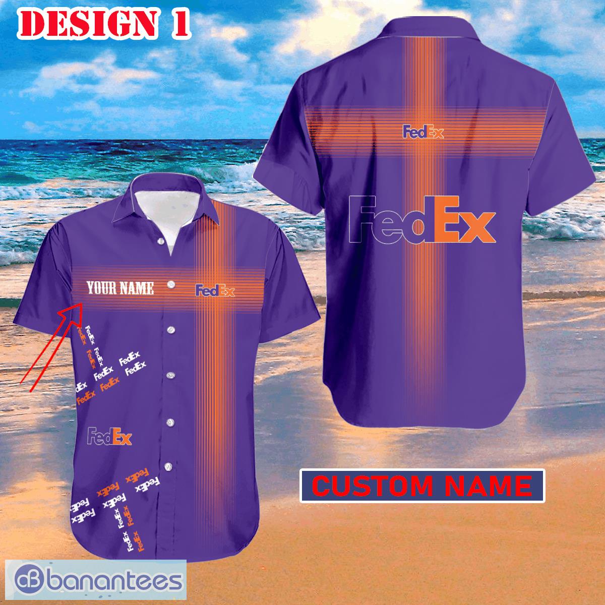 Custom Name Fedex Logo Brand New Coconut Brand All Over Print Hawaiian Shirt For Summer - fedex Logo Brand New 2024 Style 1 Hawaiian Shirt