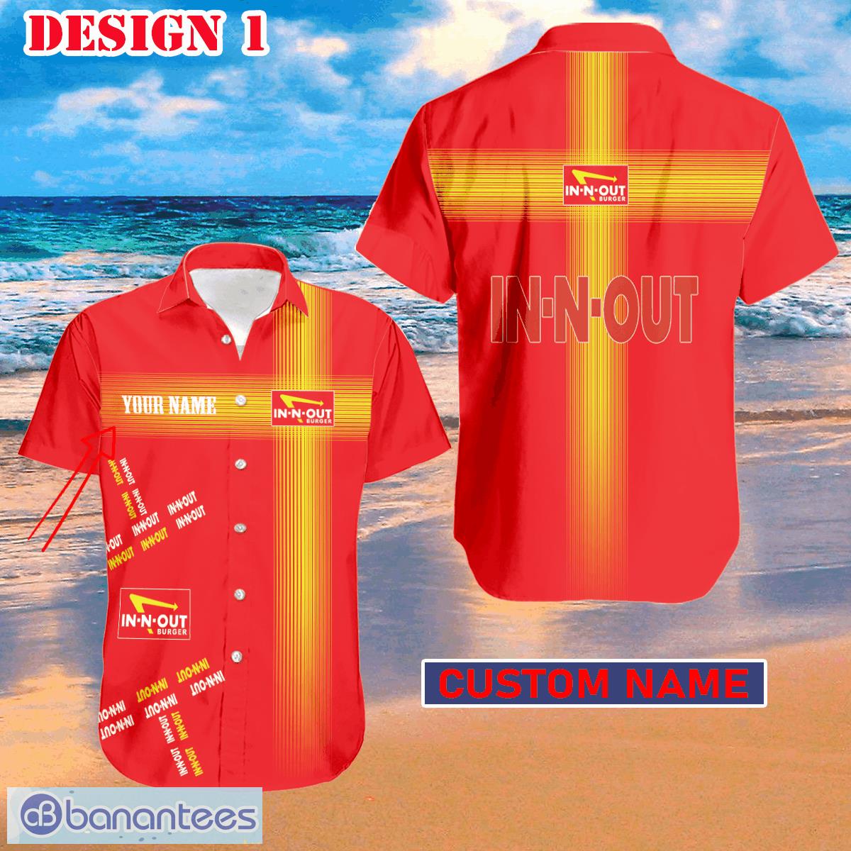 Custom Name In N Out Logo Brand New Affordable Brand New Beach Hawaiian Shirt Men And Women Gift - in n out Logo Brand New 2024 Style 1 Hawaiian Shirt