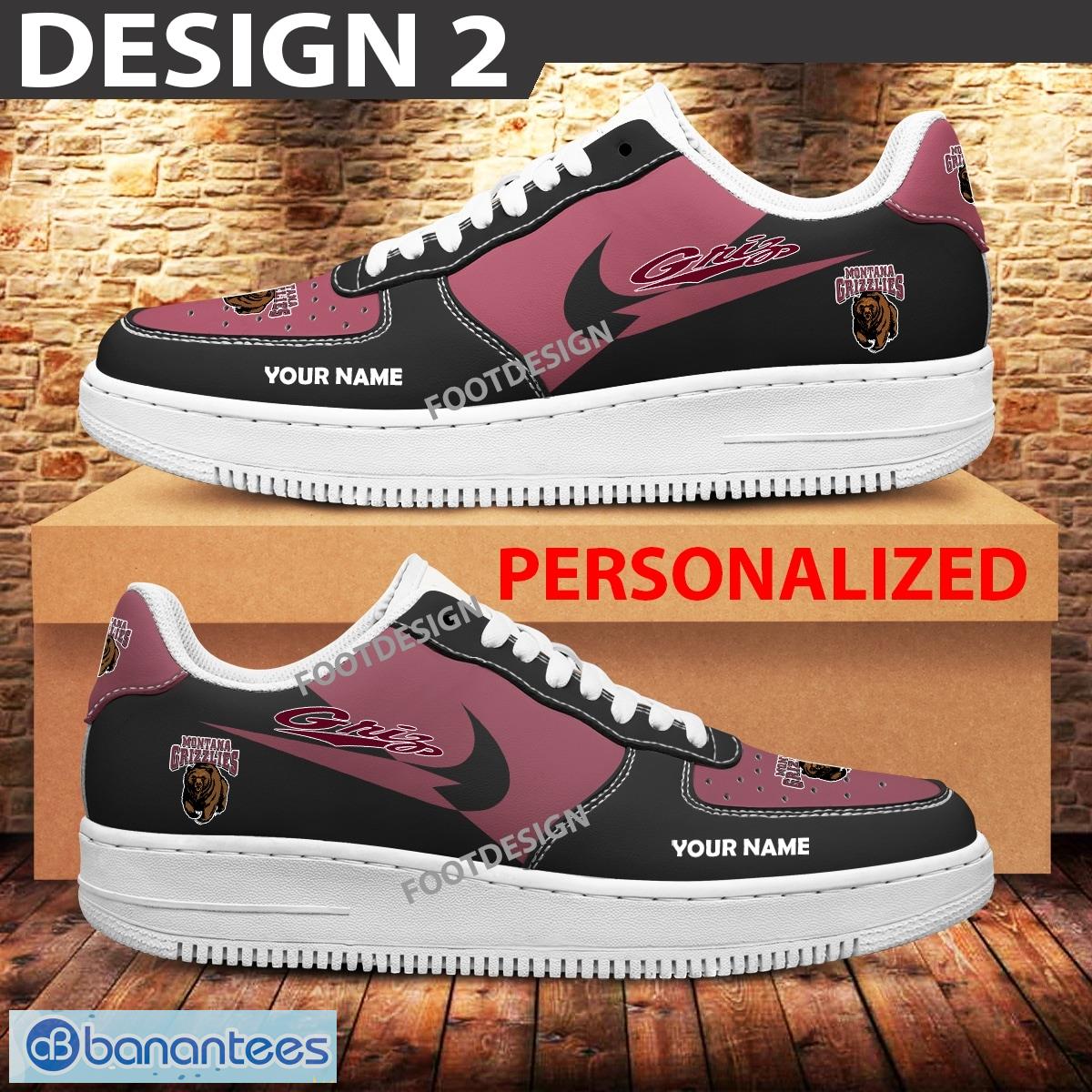 custom name montana grizzlies teams air force 1 shoes design gift af1 sneaker for fans 1 image Custom Name Montana Grizzlies Teams Air Force 1 Shoes Design Gift AF1 Sneaker For Fans - Montana Grizzlies Air Force 1 Sneaker Personalized Style 2