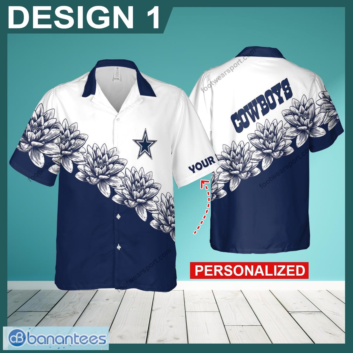 Dallas Cowboys NFL Flower 3D Hawaiian Shirt And Short For Fans - Banantees