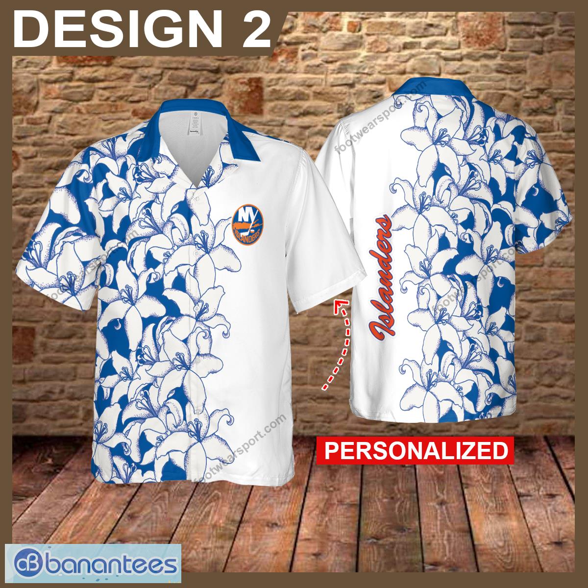 custom name nhl new york islanders vintage new beach hawaiian shirt flower gift for fans 1 image Custom Name NHL New York Islanders Vintage New Beach Hawaiian Shirt Flower Gift For Fans - NHL New York Islanders 3D Hawaiian Shirt Flower Custom Name Style 2