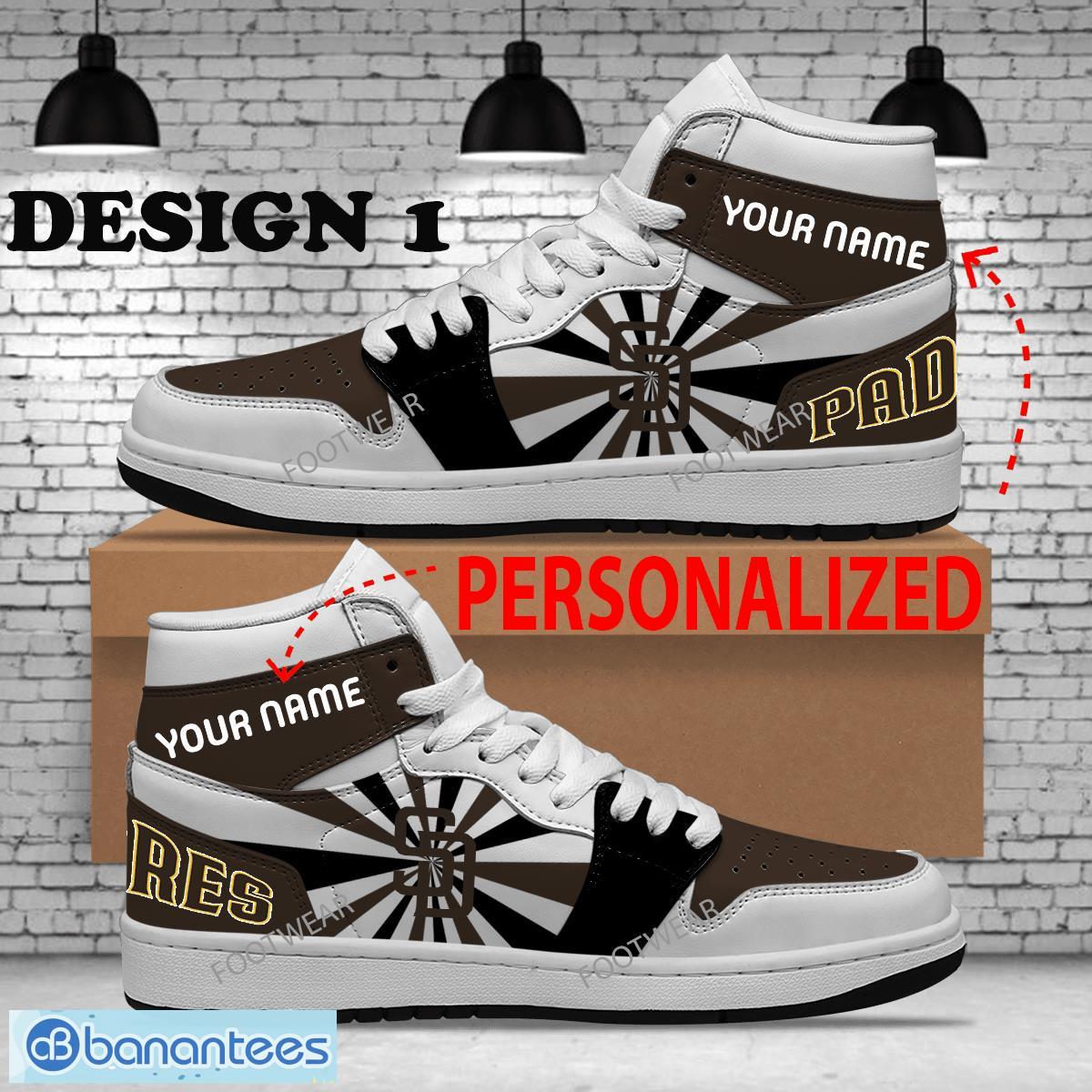 Custom Name San Diego Padres Air Jordan 1 Hightop Sneakers For Men Women  Fans Gift - Banantees