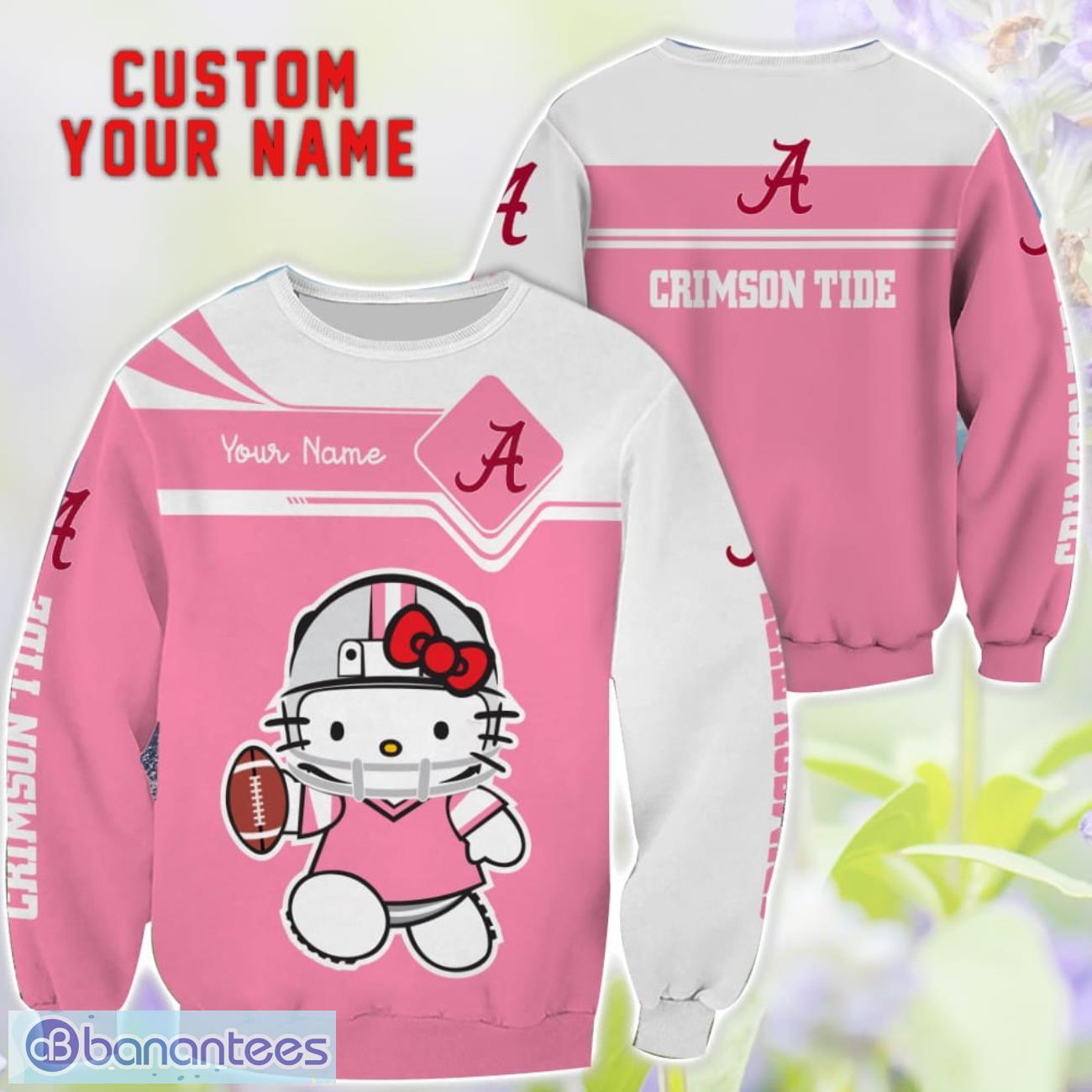 cute gift for ncaa alabama crimson tide hello kitty 3d t shirt sweatshirt hoodie custom name 1 image Cute Gift For NCAA Alabama Crimson Tide Hello Kitty 3D T-Shirt Sweatshirt Hoodie Custom Name Product Photo 2