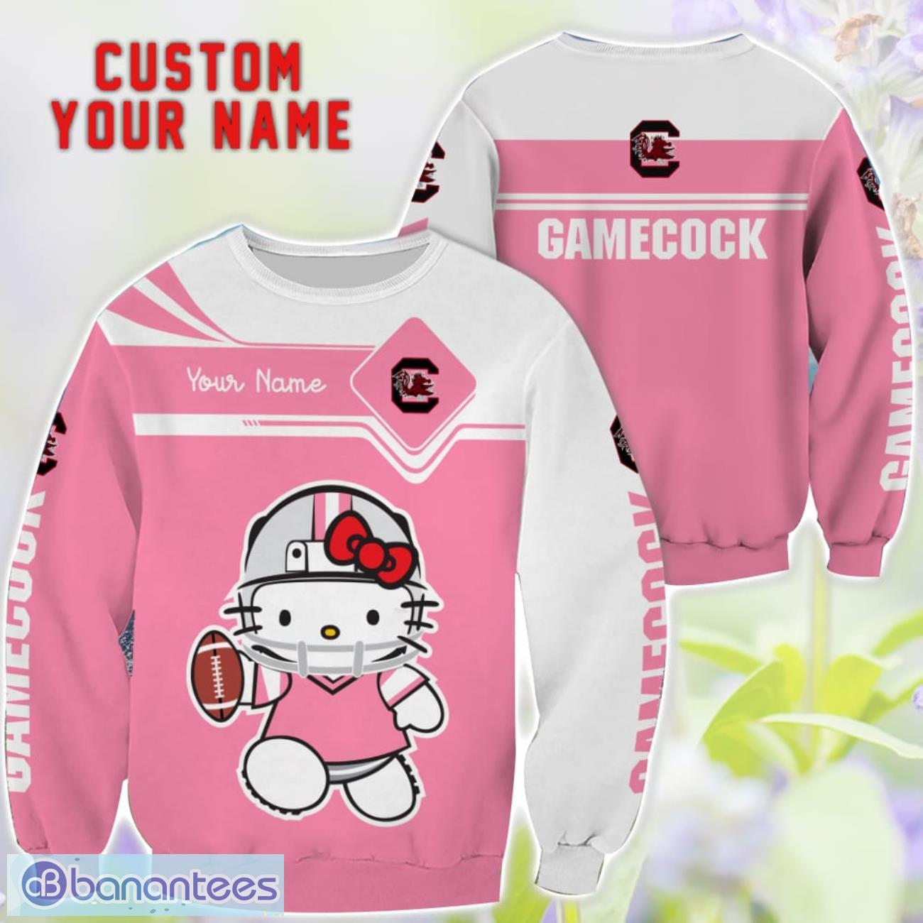 cute gift for ncaa south carolina gamecocks hello kitty 3d t shirt sweatshirt hoodie custom name 1 image Cute Gift For NCAA South Carolina Gamecocks Hello Kitty 3D T-Shirt Sweatshirt Hoodie Custom Name Product Photo 2