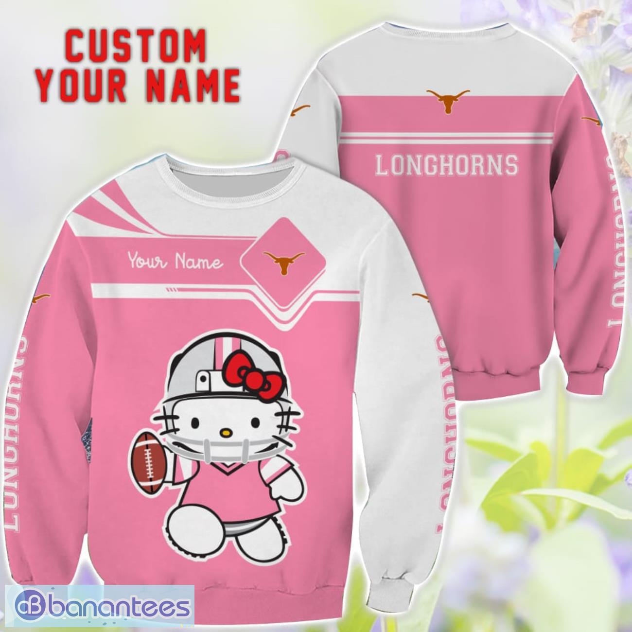 cute gift for ncaa texas longhorns hello kitty 3d t shirt sweatshirt hoodie custom name 1 image Cute Gift For NCAA Texas Longhorns Hello Kitty 3D T-Shirt Sweatshirt Hoodie Custom Name Product Photo 2