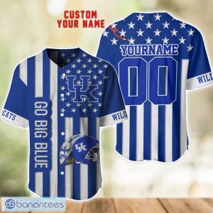 Kentucky Wildcats Custom Name and Number NCAA Baseball Jersey Shirt Product Photo 1
