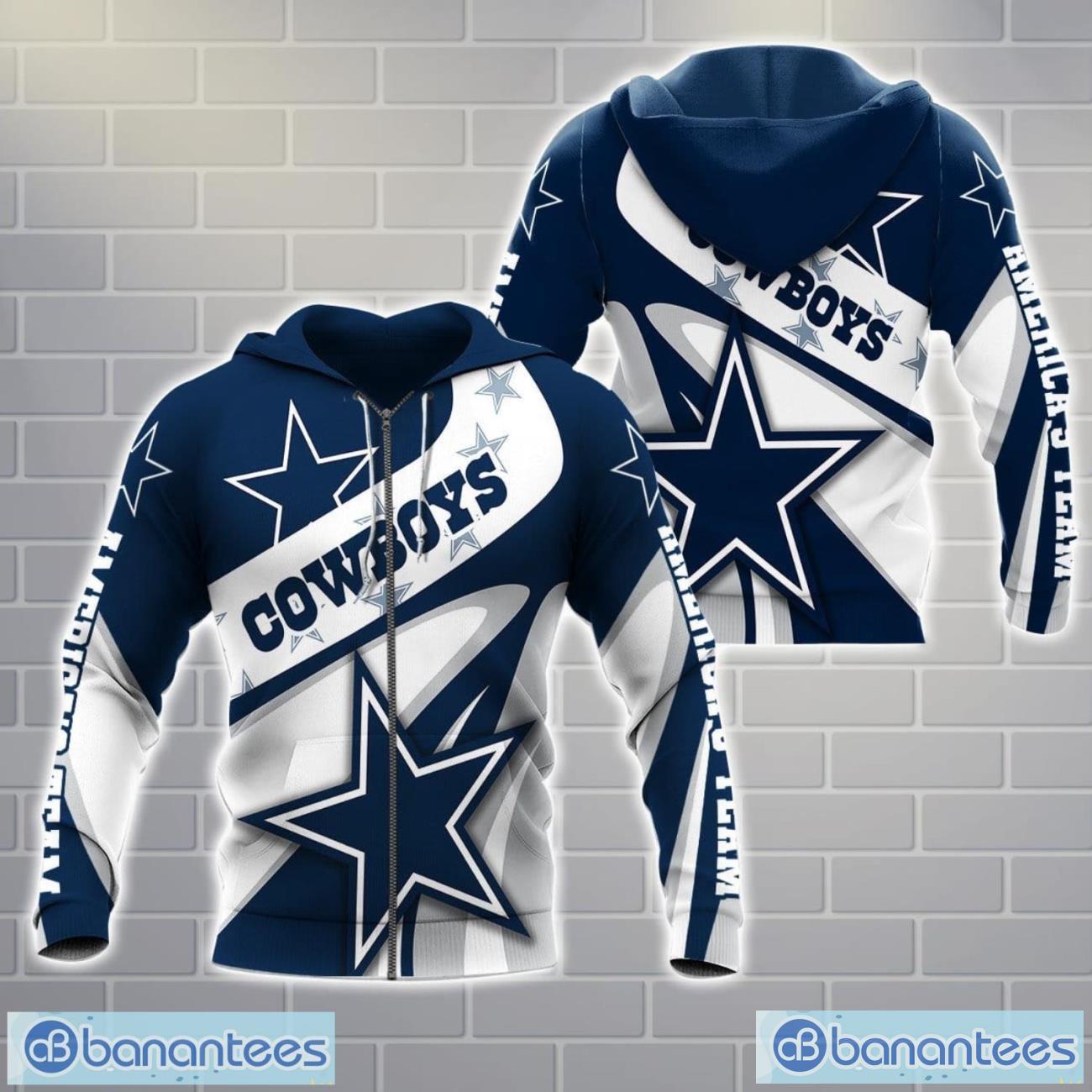 dallas cowboys 3d hoodie zip hoodie for fans all over printed unisex hoodie 1 image Dallas Cowboys 3D Hoodie Zip Hoodie For Fans All Over Printed Unisex Hoodie Product Photo 2