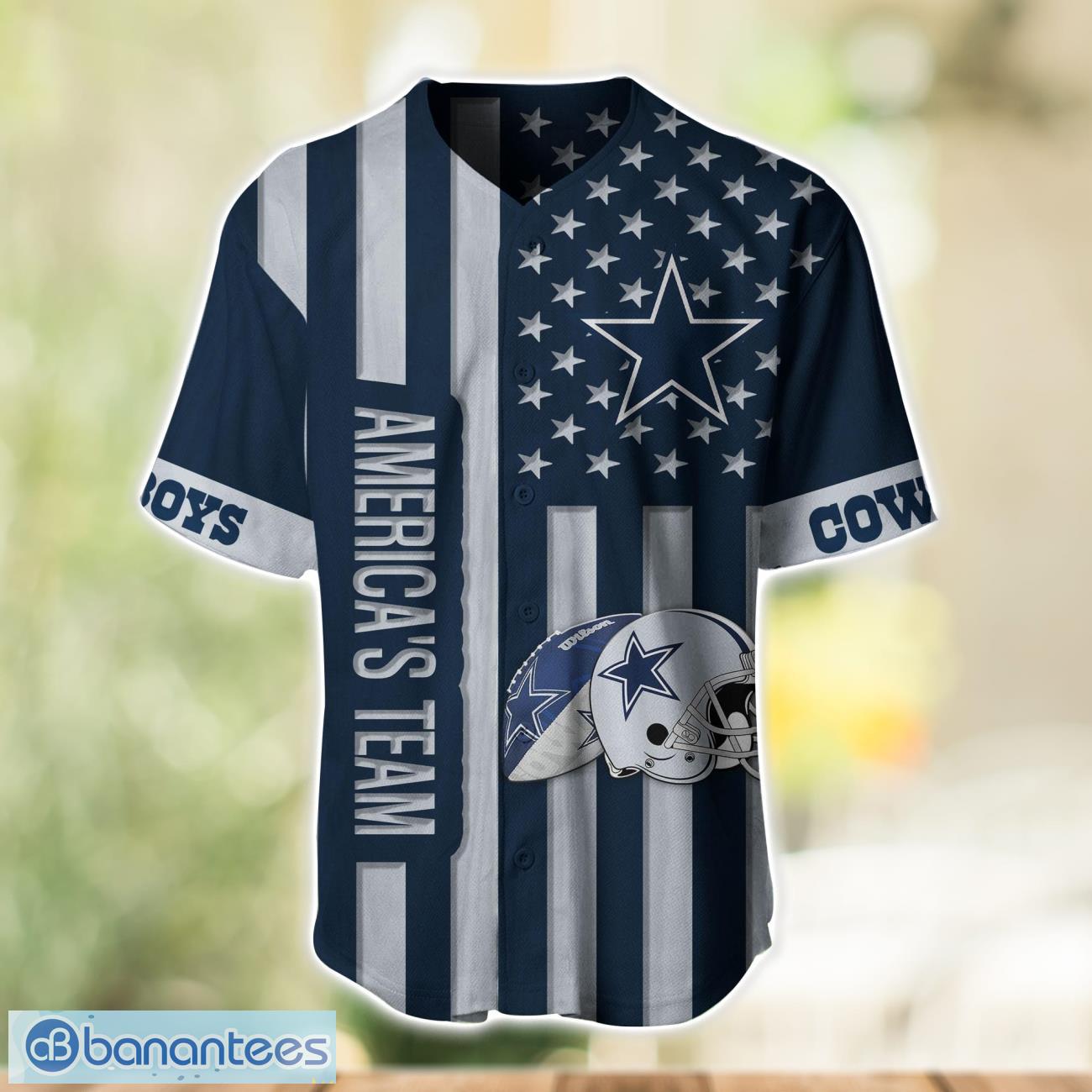 dallas cowboys custom name and number baseball jersey shirt 1 image Dallas Cowboys Custom Name and Number Baseball Jersey Shirt Product Photo 2