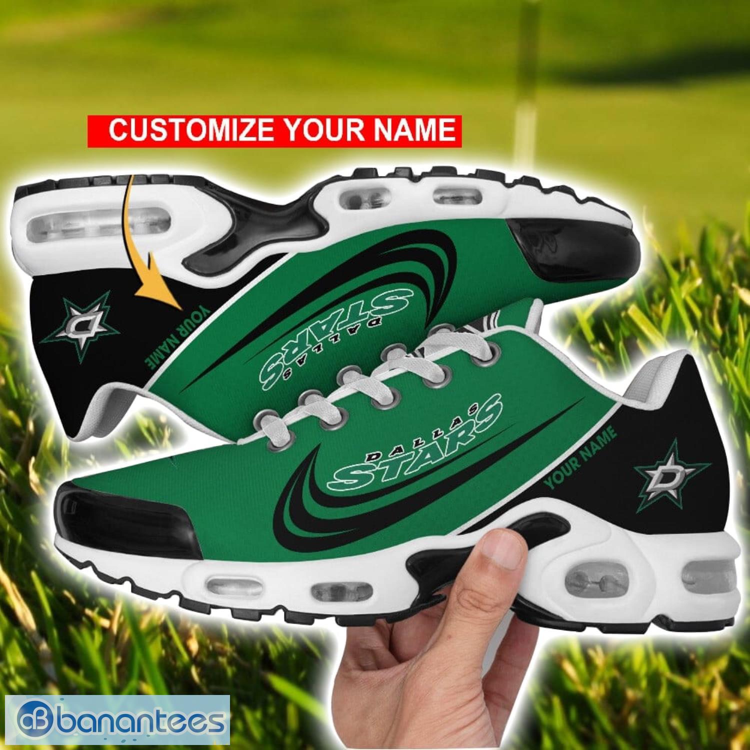 dallas stars air cushion sport shoes personalized name gift for men women image Dallas Stars Air Cushion Sport Shoes Personalized Name Gift For Men Women Product Photo 1