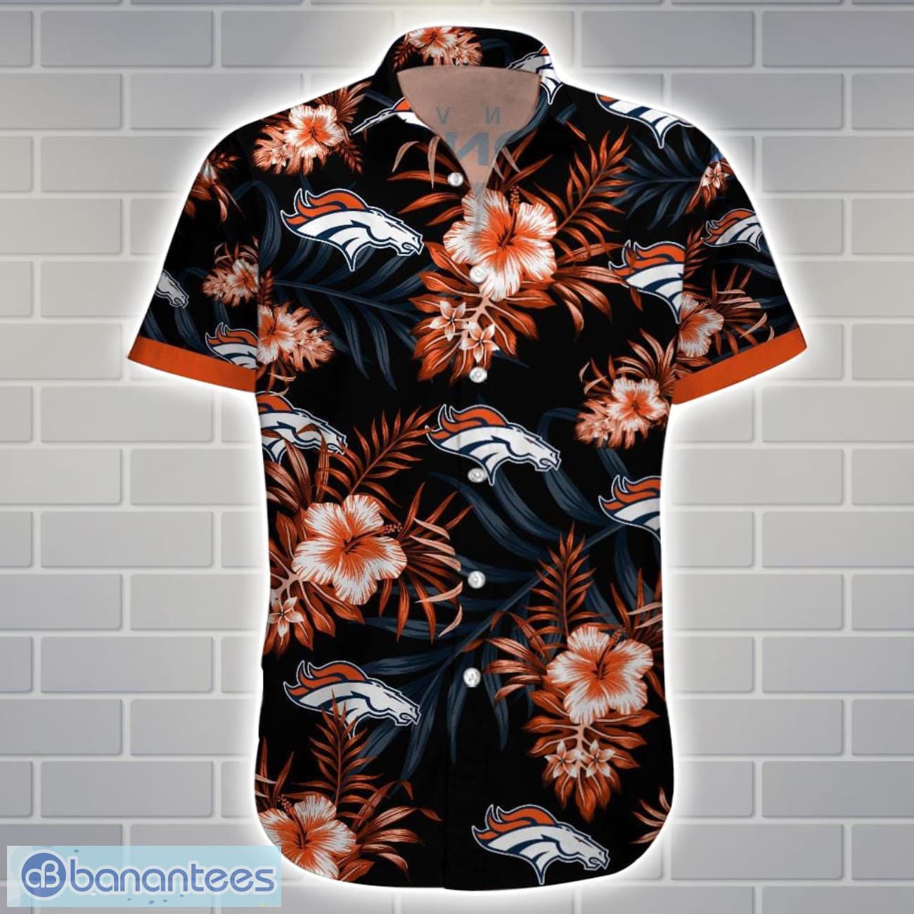 denver broncosteam logo tropical 3d hawaiian shirt big fans gift 1 image Denver BroncosTeam Logo Tropical 3D Hawaiian Shirt Big Fans Gift Product Photo 2