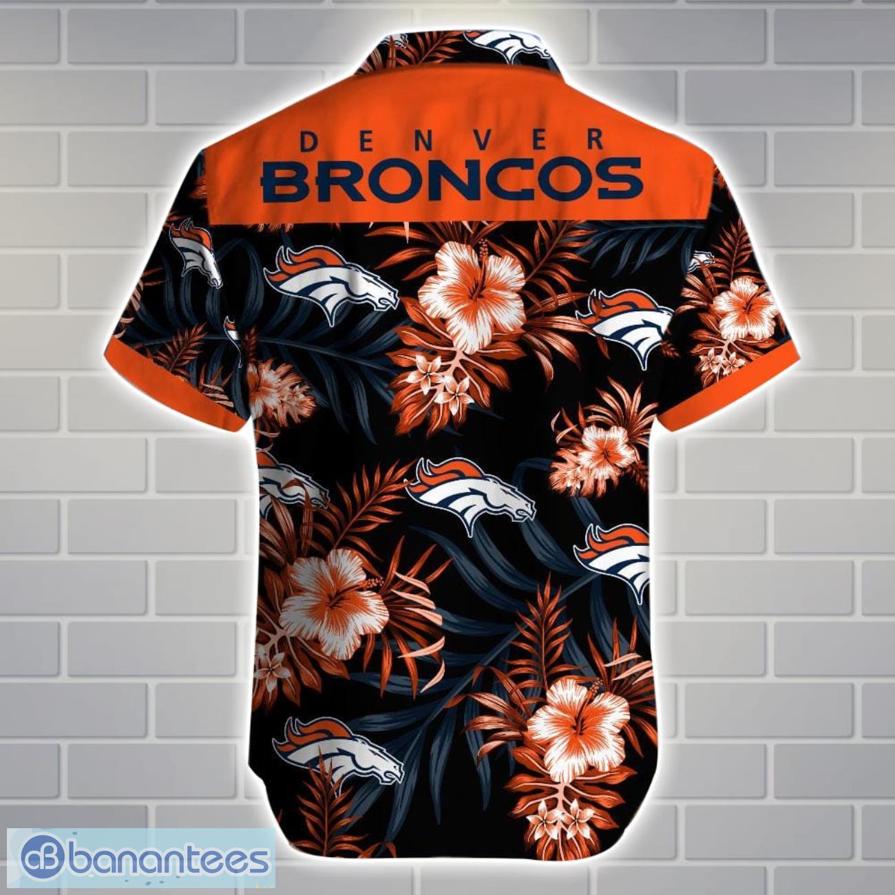 Denver BroncosTeam Logo Tropical 3D Hawaiian Shirt Big Fans Gift Denver BroncosTeam Logo Tropical 3D Hawaiian Shirt Big Fans Gift Product Photo 3