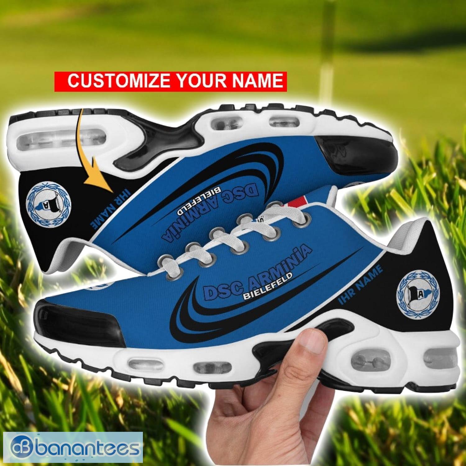 dsc arminia bielefeld air cushion sport shoes personalized name gift for men women image DSC Arminia Bielefeld Air Cushion Sport Shoes Personalized Name Gift For Men Women Product Photo 1