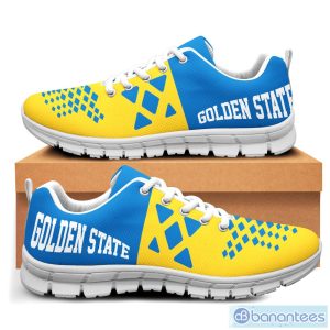 NBA Golden State Warriors Gold Blue Sneakers For Fans Running Shoes Product Photo 1
