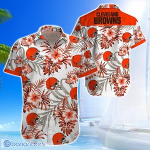 Cleveland BrownsTeam Logo Tropical 3D Hawaiian Shirt Big Fans Gift Product Photo 1