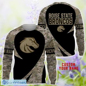 Boise State Broncos 3D Hoodie T-Shirt Sweatshirt Camo Pattern Veteran Custom Name Gift For Father's day Product Photo 3