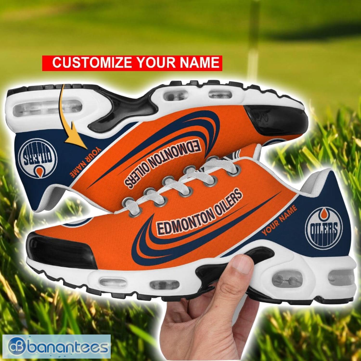 edmonton oilers air cushion sport shoes personalized name gift for men women image Edmonton Oilers Air Cushion Sport Shoes Personalized Name Gift For Men Women Product Photo 1