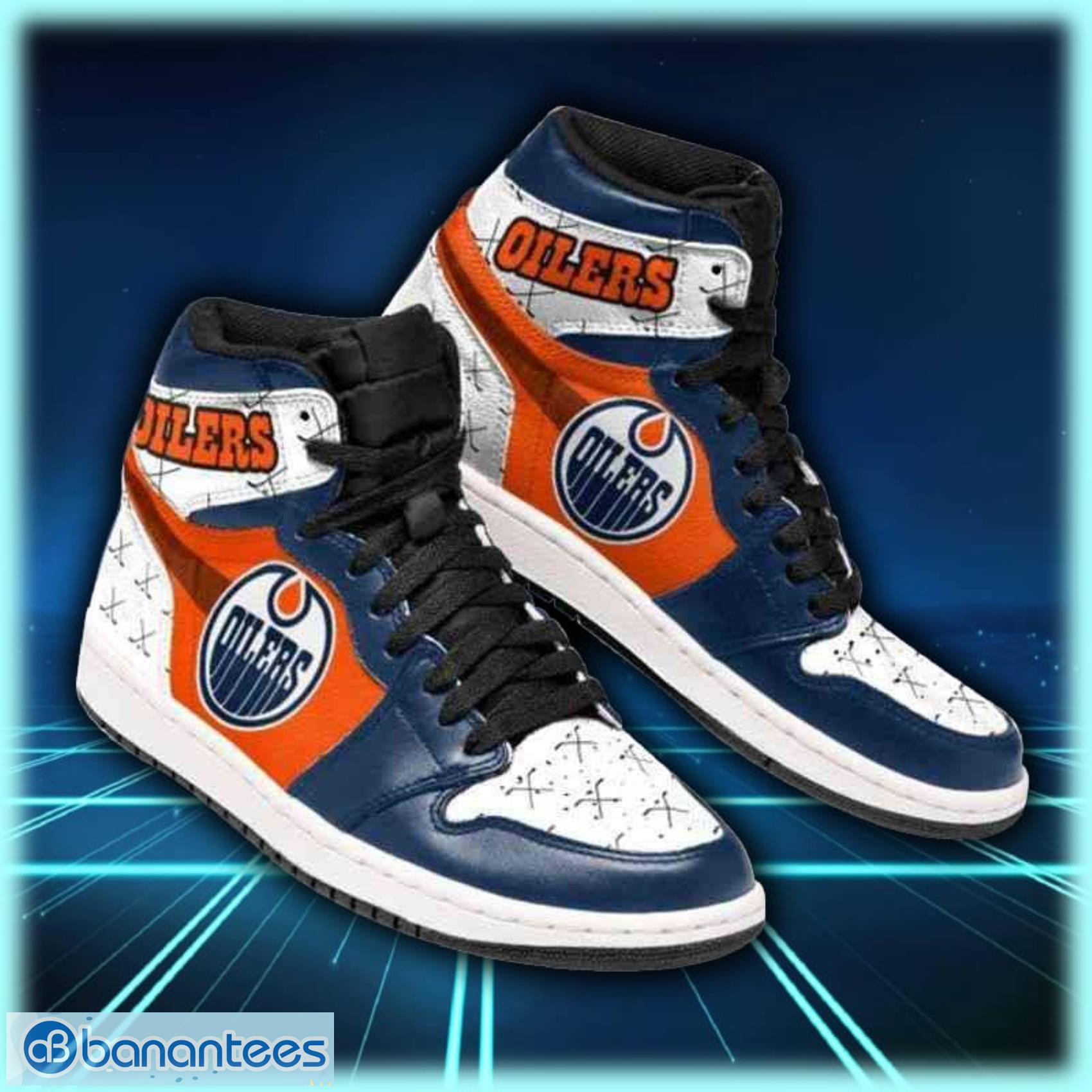 Edmonton Oilers Ice Hockey Jordan High Top Shoes For Men And Women Product Photo 1