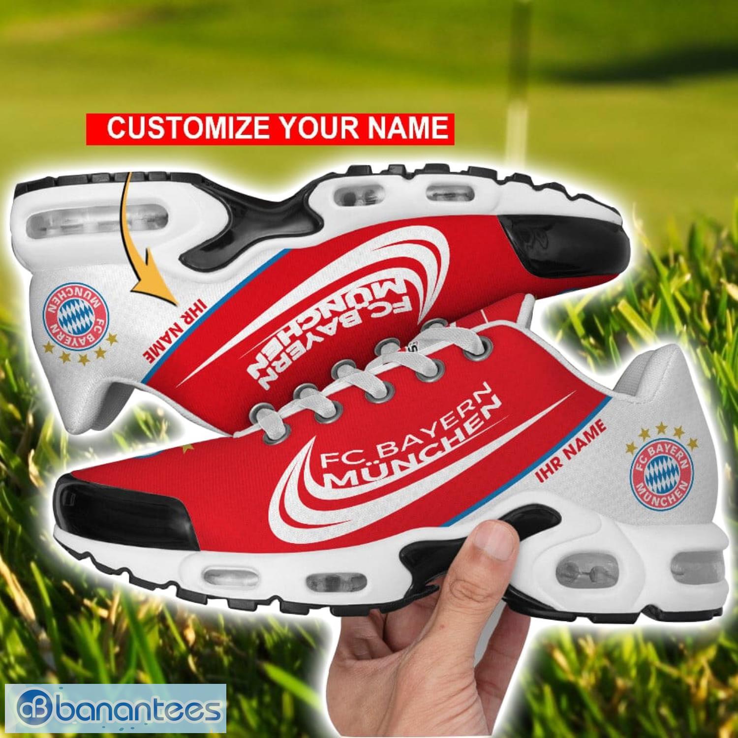 fc bayern munchen air cushion sport shoes personalized name gift for men women image FC Bayern Munchen Air Cushion Sport Shoes Personalized Name Gift For Men Women Product Photo 1