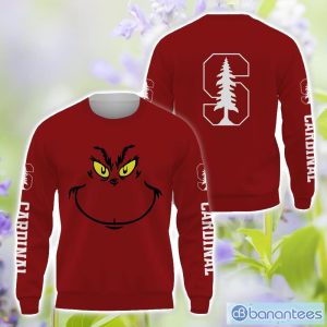 Stanford Cardinal Grinch Face All Over Printed 3D TShirt Sweatshirt Hoodie Unisex For Men And Women Product Photo 2