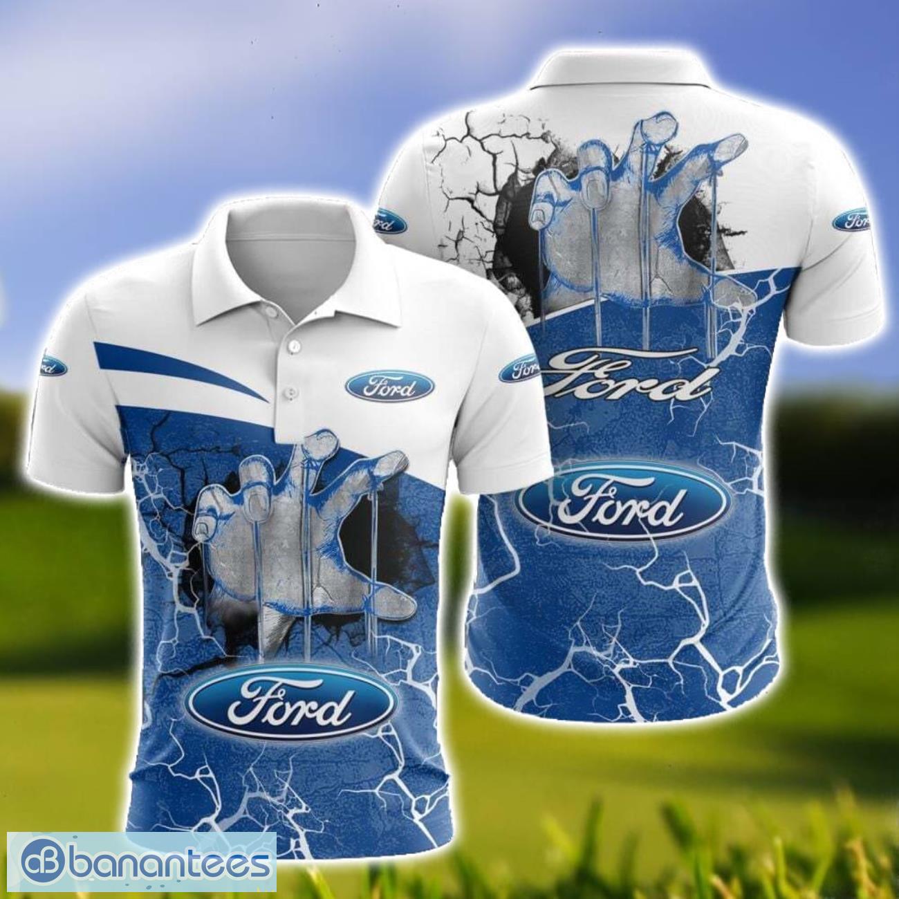 ford hand and logo 3d printing polo shirt image Ford hand And Logo 3D Printing Polo Shirt Product Photo 1