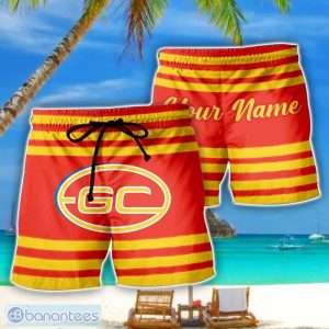 Gold Coast Suns AFL Beach Shorts Custom Name Product Photo 1