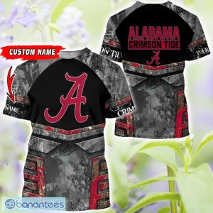 Alabama Crimson Tide Grey Black Hunting 3D T-Shirt Hoodie Sweatshirt Zip Hoodie Custom Name Product Photo 3