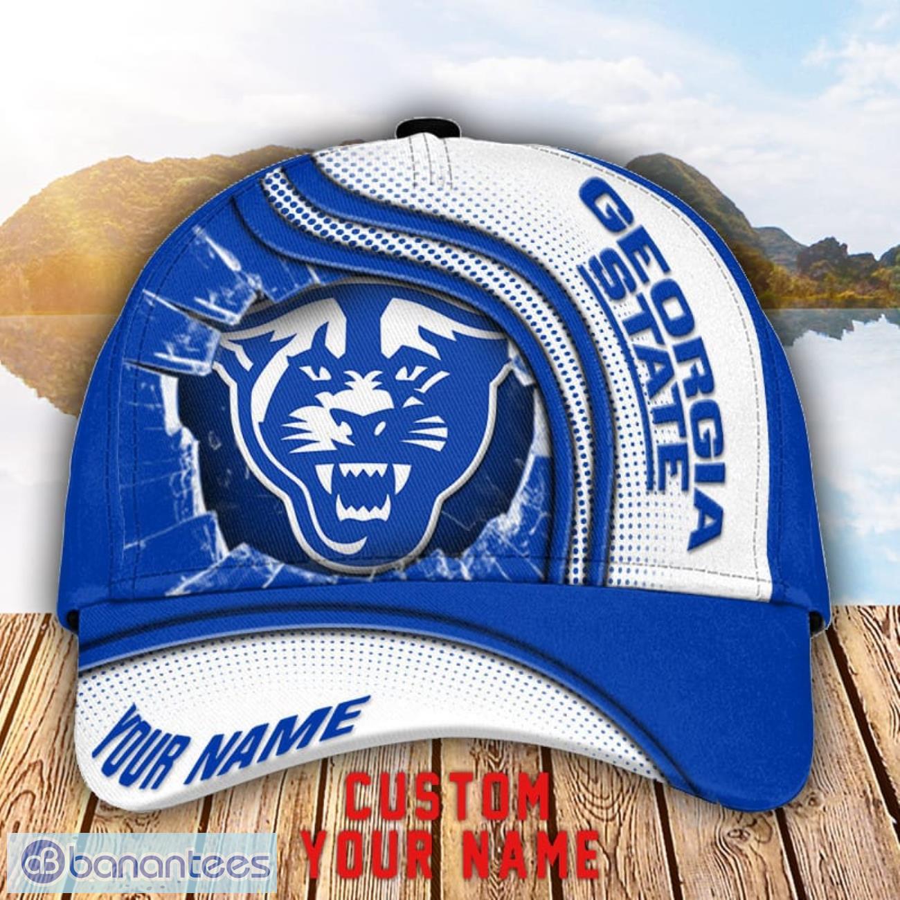 georgia state panthers 3d cap custom name for fans sport gift image Georgia State Panthers 3D Cap Custom Name For Fans Sport Gift Product Photo 1