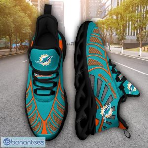 Miami Dolphins NFLNew Designs Black And White Clunky Shoes Max Soul Shoes Sport Season Gift Product Photo 1