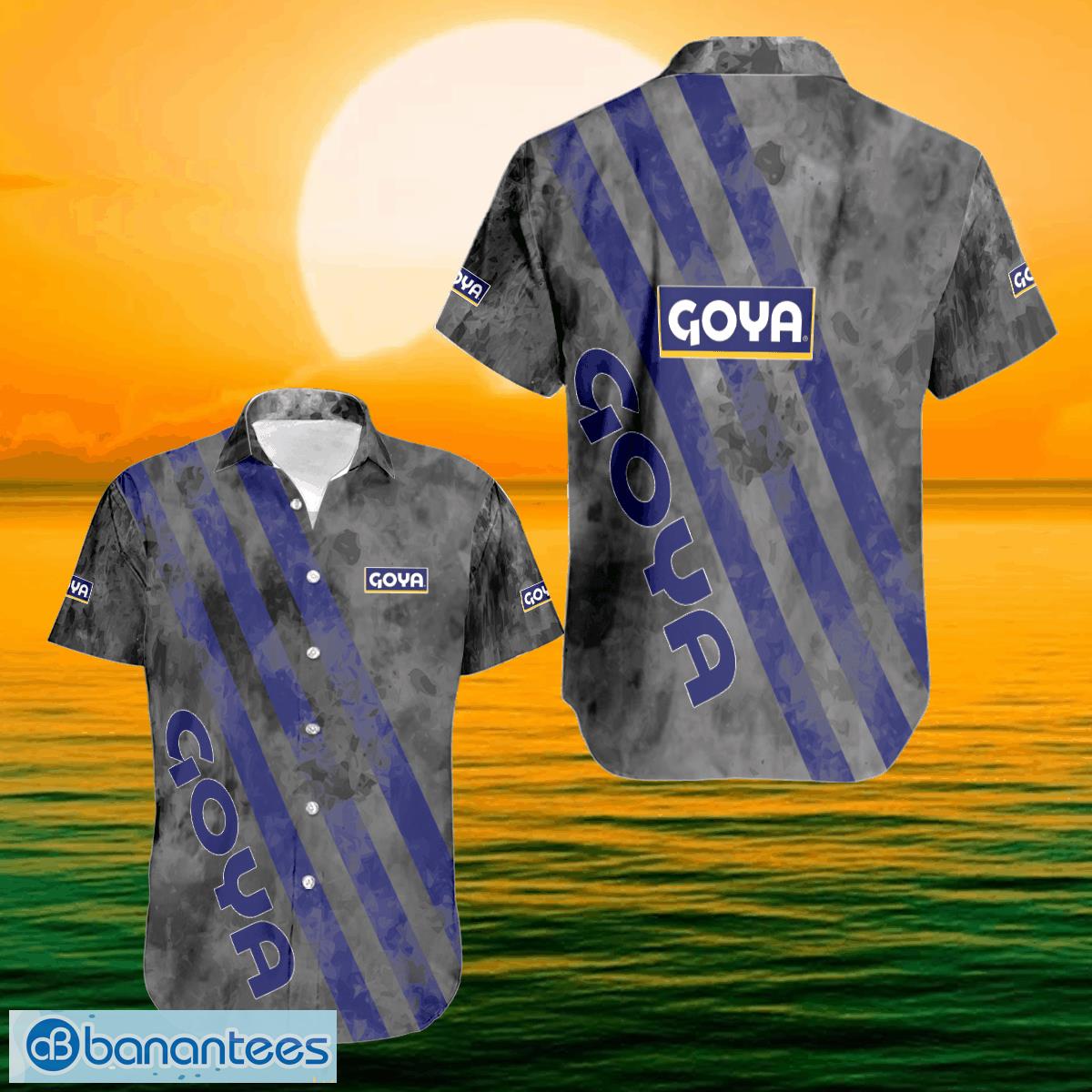 Goya Foods Stripes Pattern Hula Logo Beach Hawaiian Shirt For Summer - Goya Foods Stripes Pattern Hula Logo Beach Hawaiian Shirt For Summer