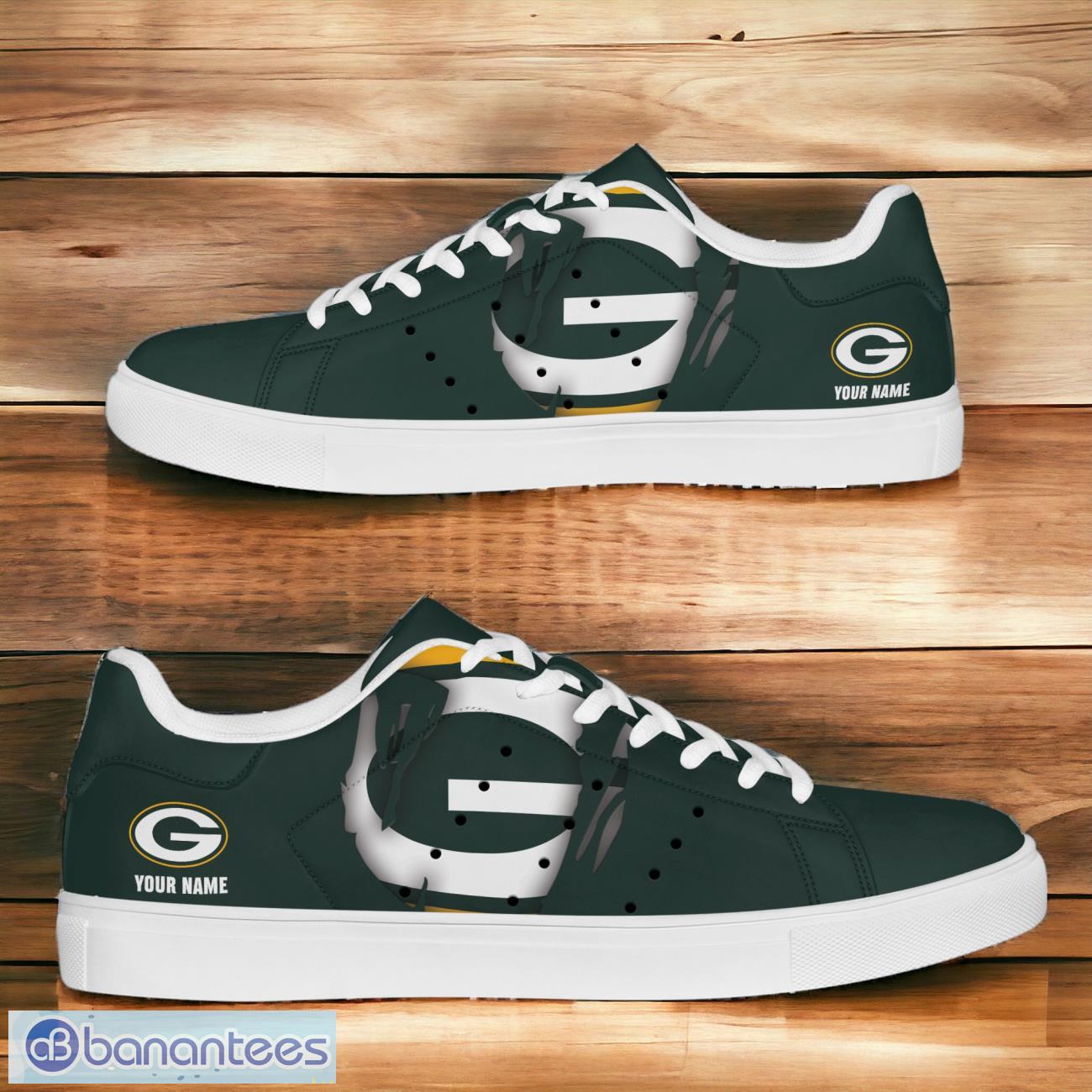 Green Bay Packers NFL Stan Smith Shoes Gifts For Fans Custom Name Product Photo 1