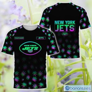 New York Jets Personalized Name Weed pattern All Over Printed 3D TShirt Hoodie Sweatshirt Product Photo 3