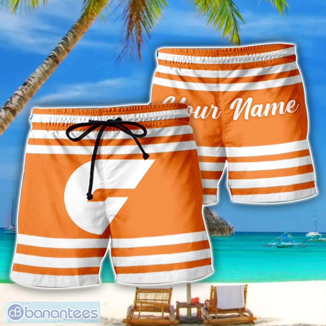 gws giants afl beach shorts custom name image GWS Giants AFL Beach Shorts Custom Name Product Photo 1
